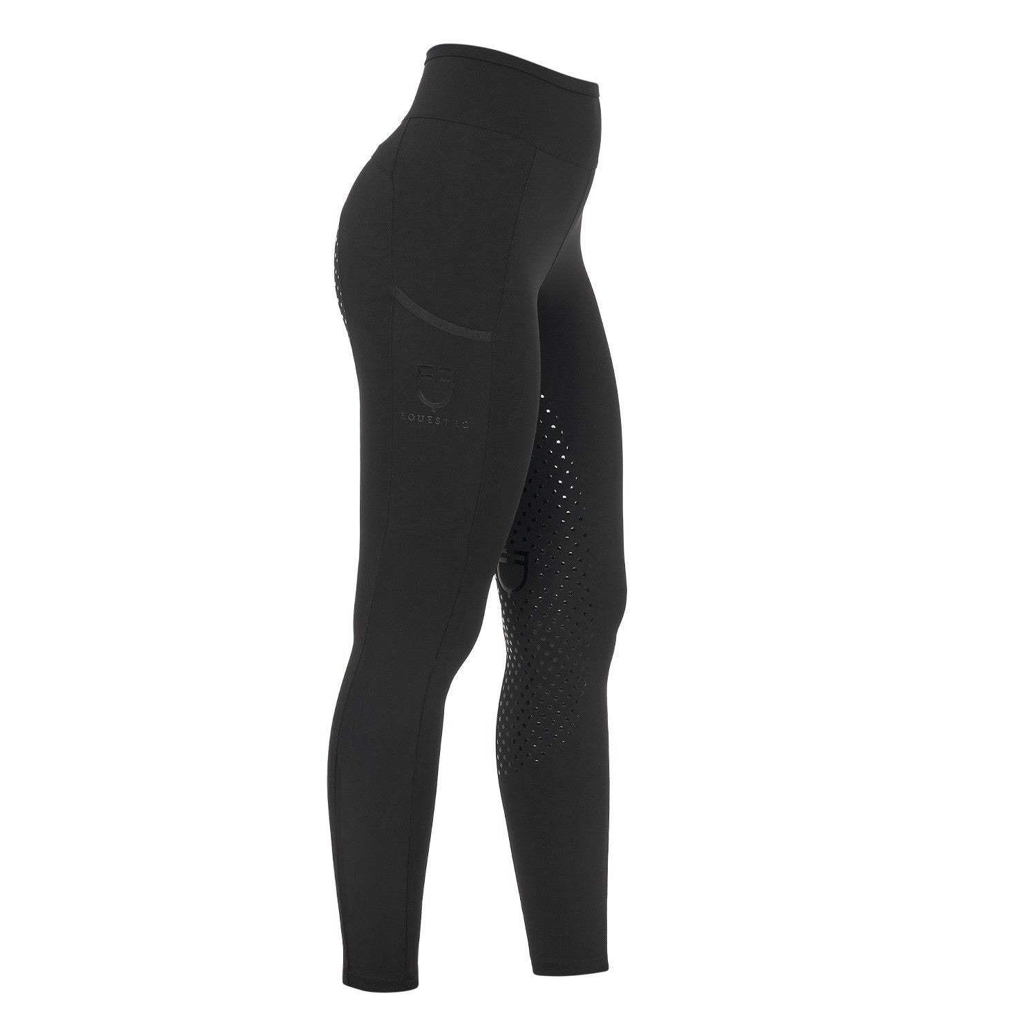 Equestro Women's leggings with perforated decorations