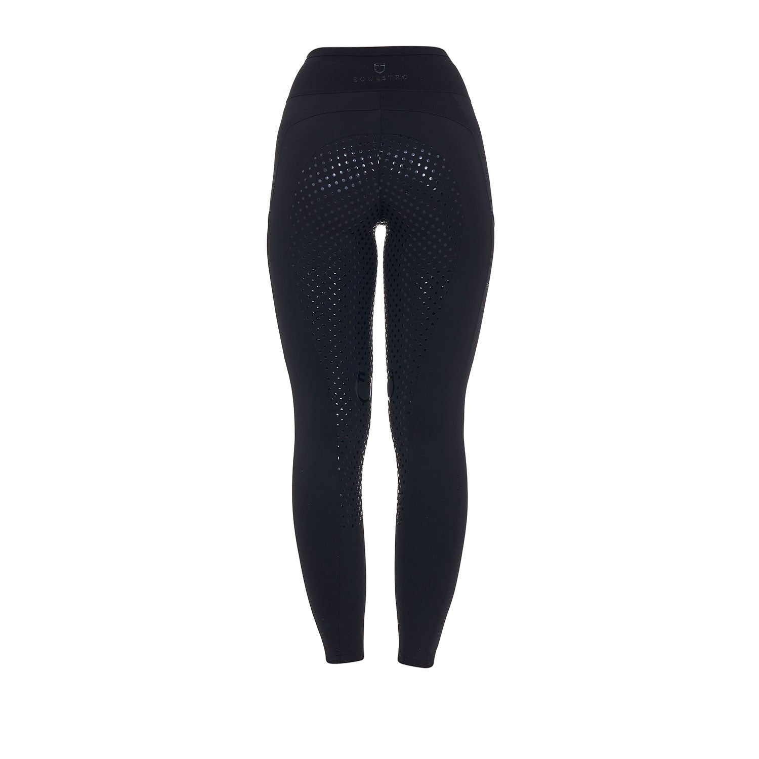 Women's leggings with perforated decorations