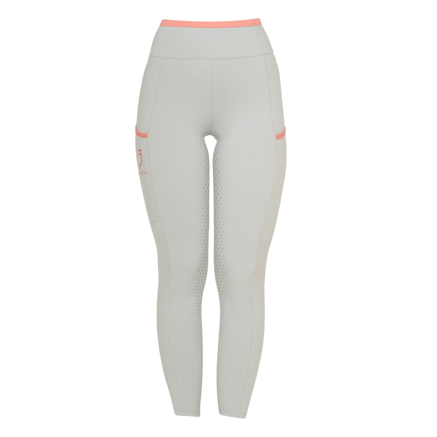 Women's leggings with perforated decorations