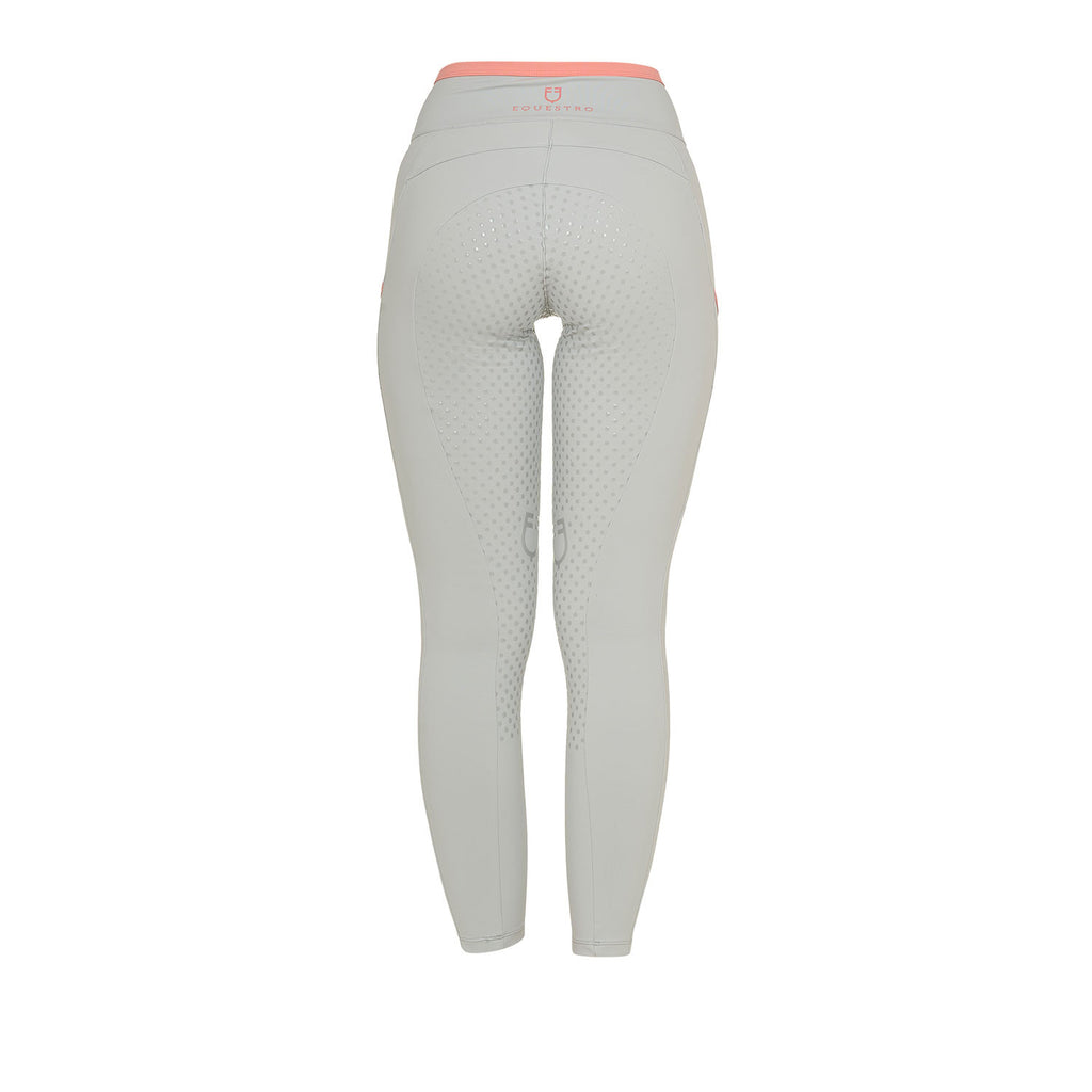 Women's leggings with perforated decorations