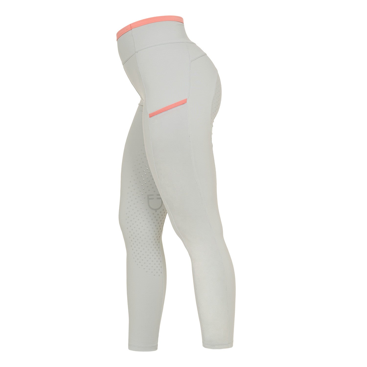 Women's leggings with perforated decorations