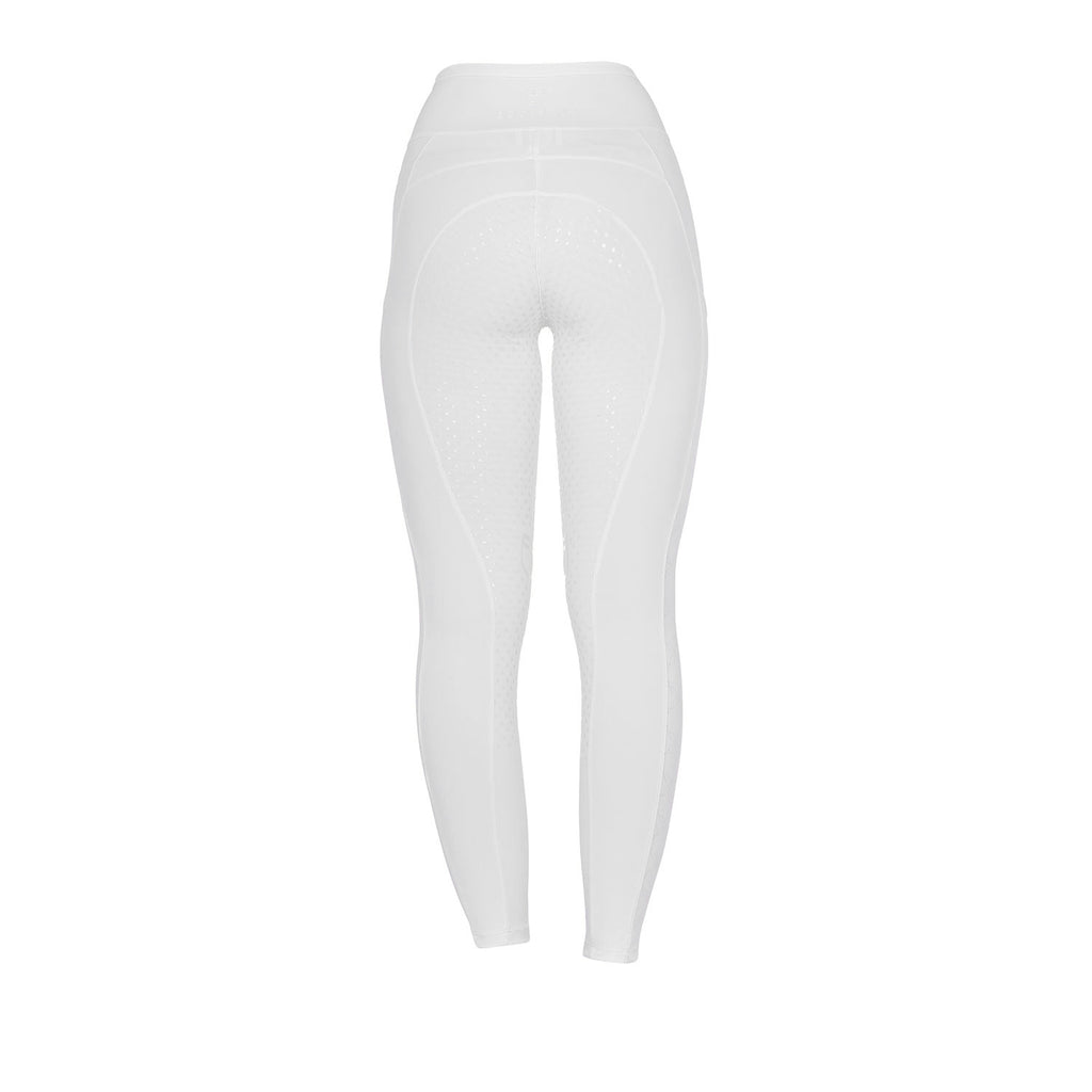 Women's leggings with perforated decorations
