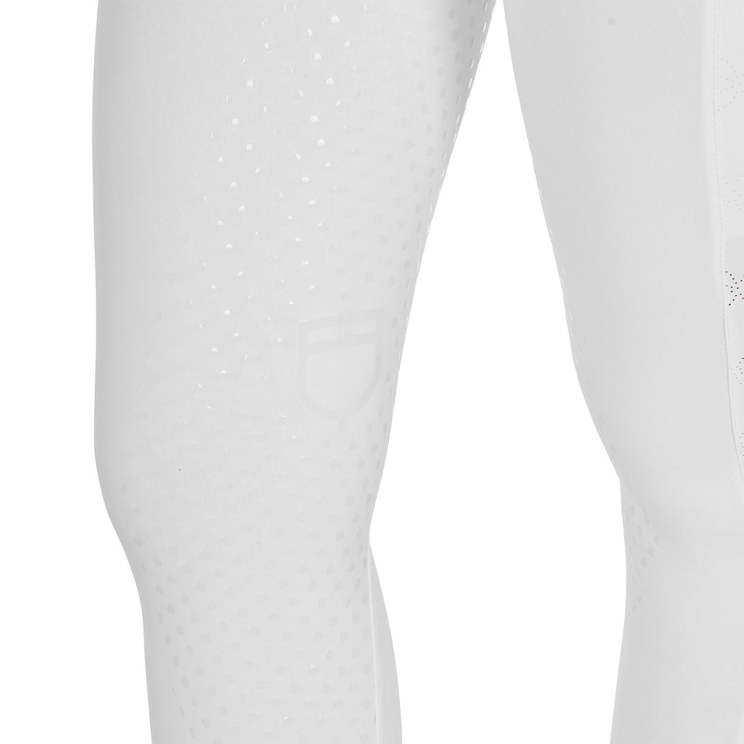 Women's leggings with perforated decorations