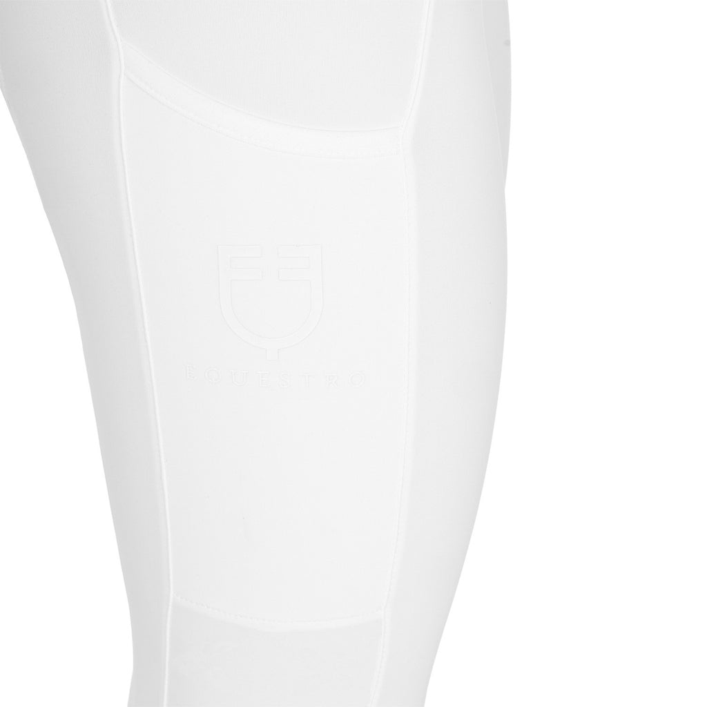 Women's leggings with perforated decorations