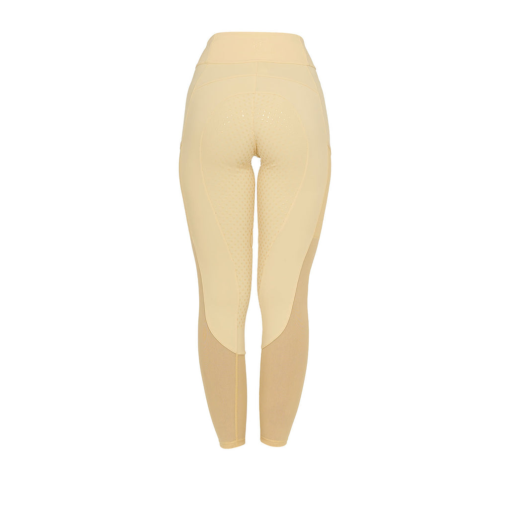 Women's full grip leggings with perforated inserts