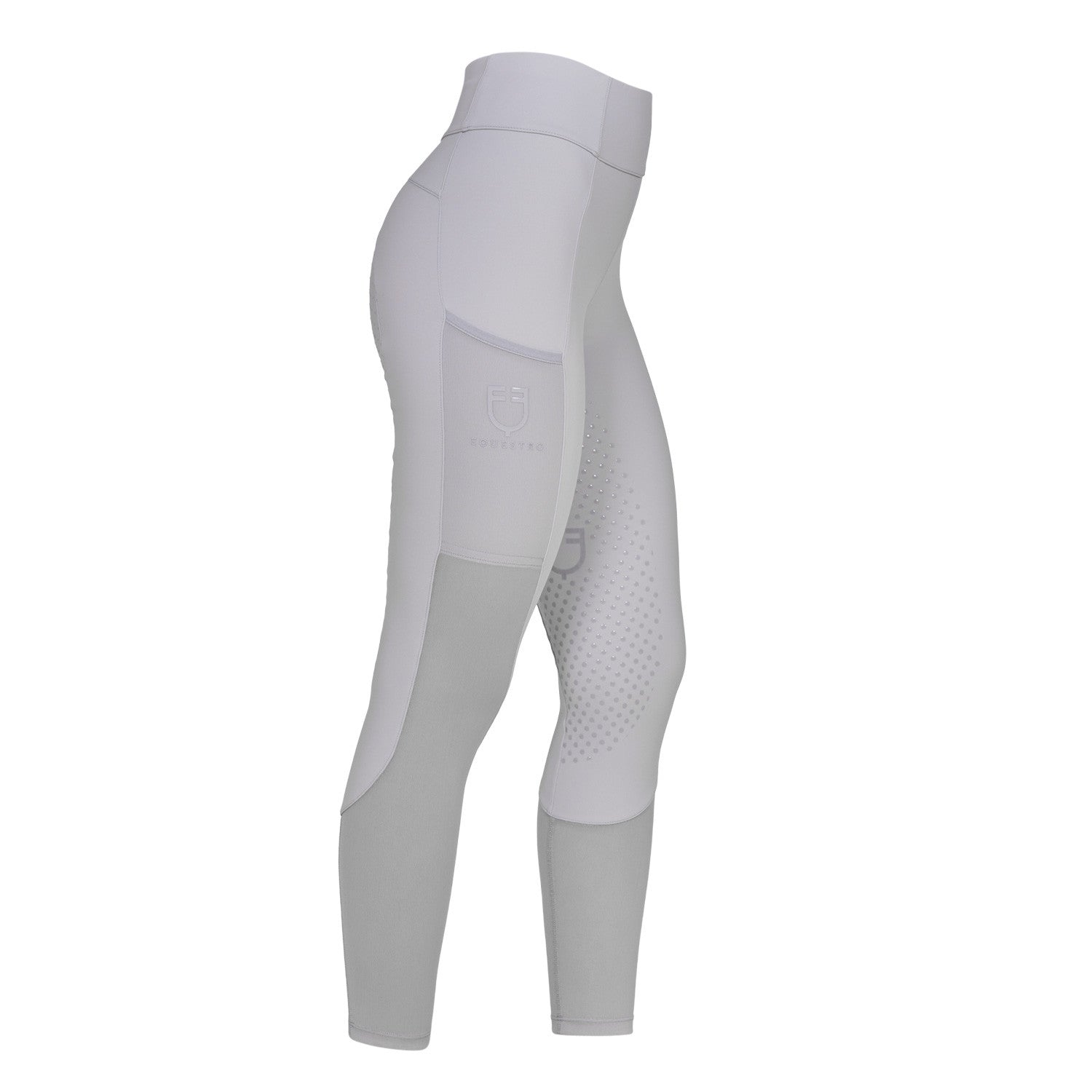 Equestro Women's full grip leggings with perforated inserts