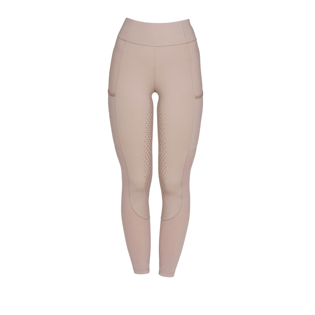 Women's full grip leggings with perforated inserts