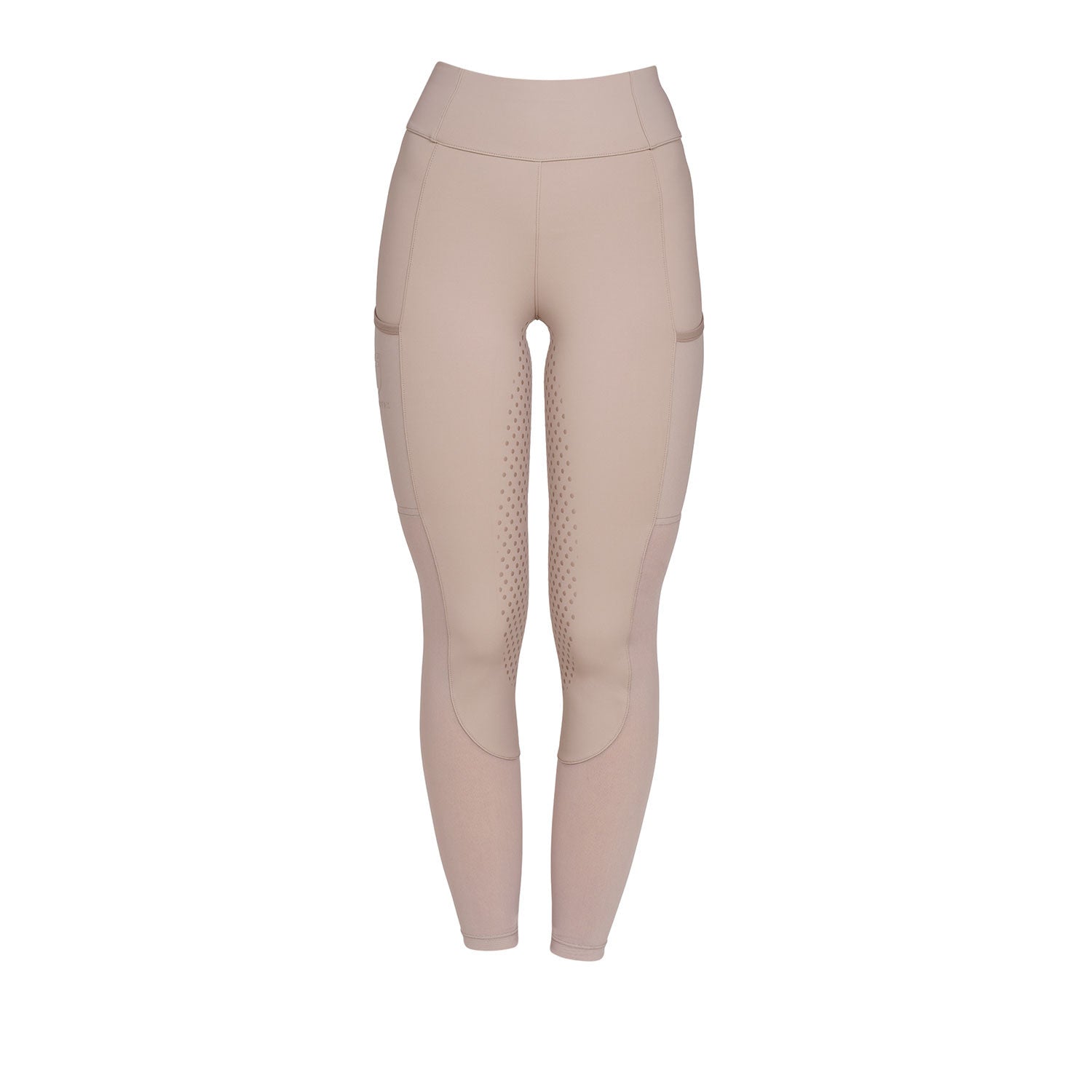 Women's full grip leggings with perforated inserts