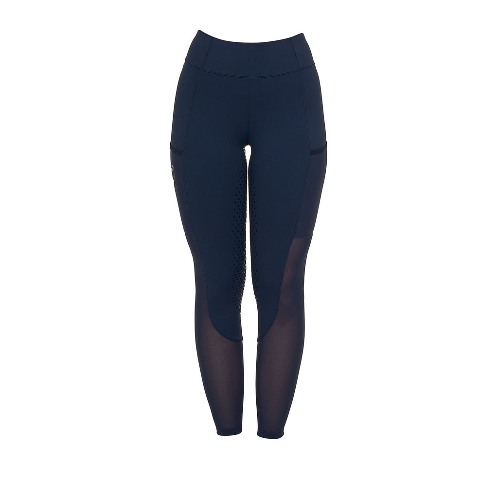 Women's full grip leggings with perforated inserts