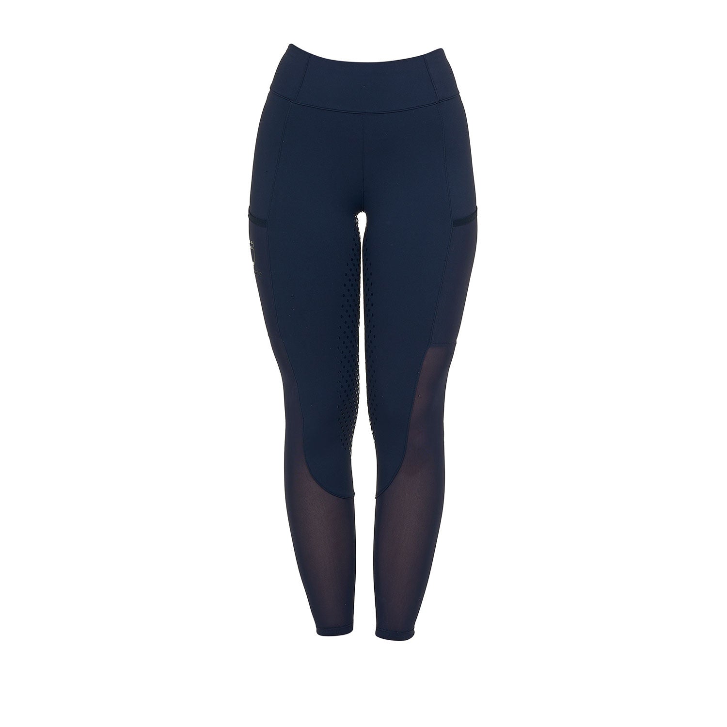 Women's full grip leggings with perforated inserts