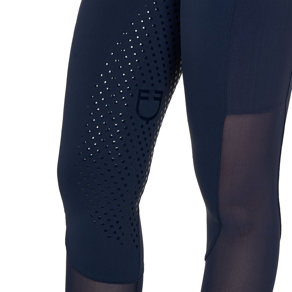 Women's full grip leggings with perforated inserts