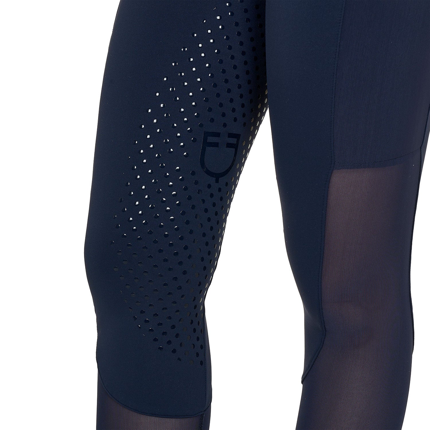 Women's full grip leggings with perforated inserts