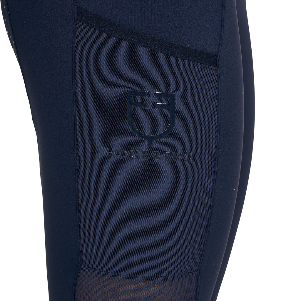 Women's full grip leggings with perforated inserts