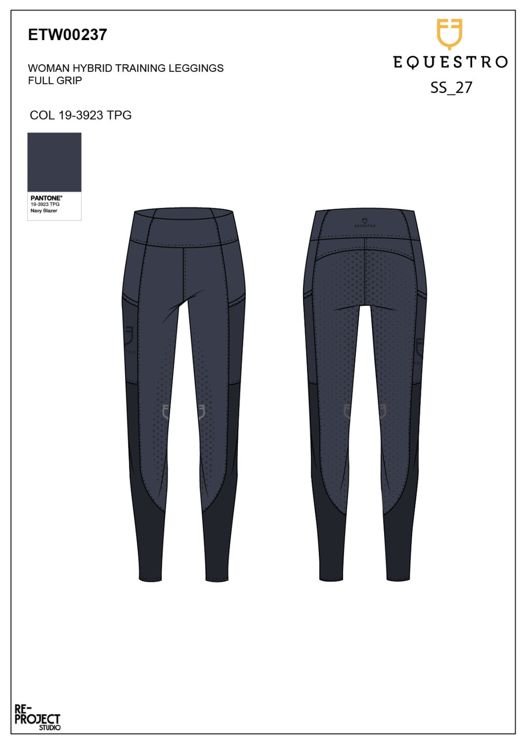 Women's full grip leggings with perforated inserts