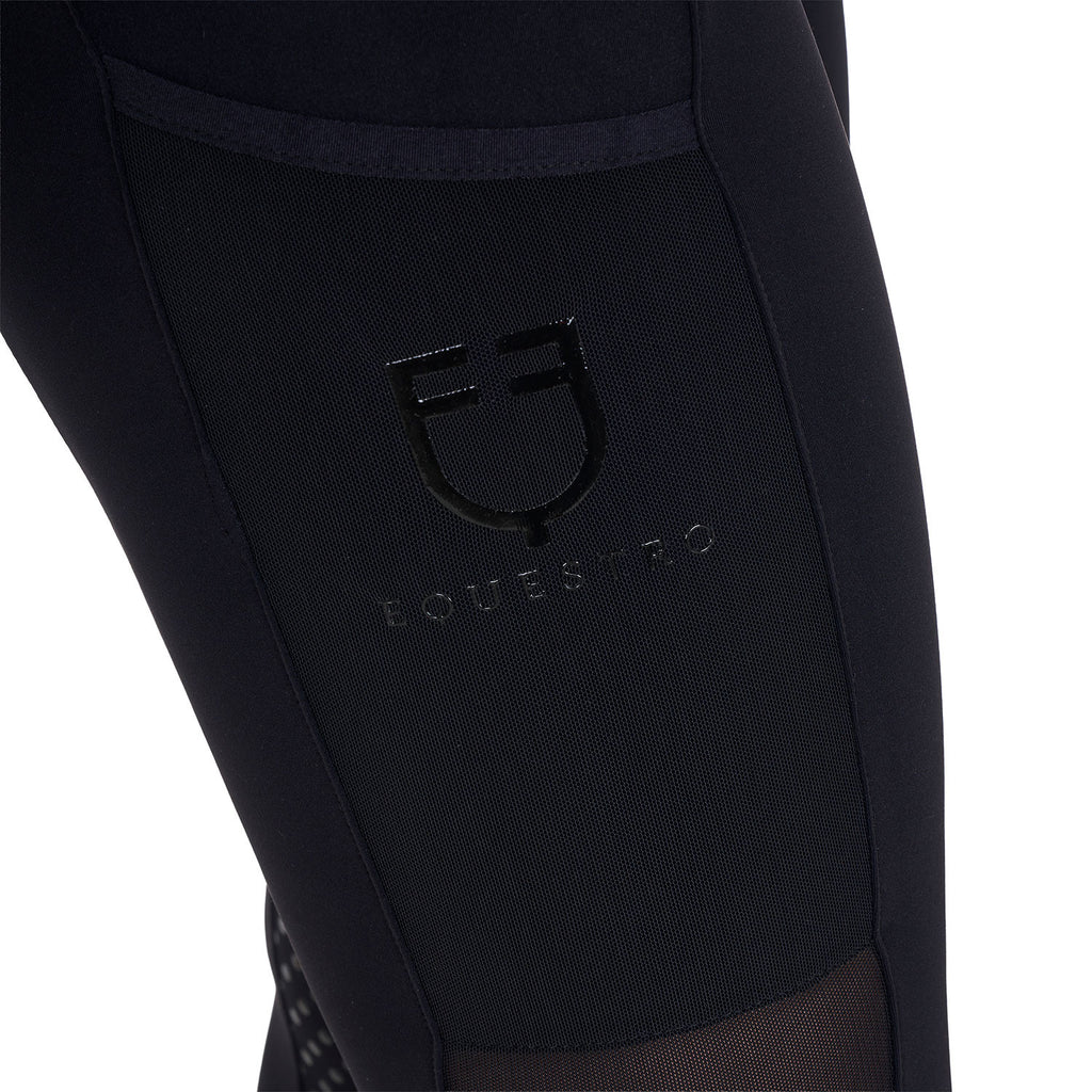 Women's full grip leggings with perforated inserts