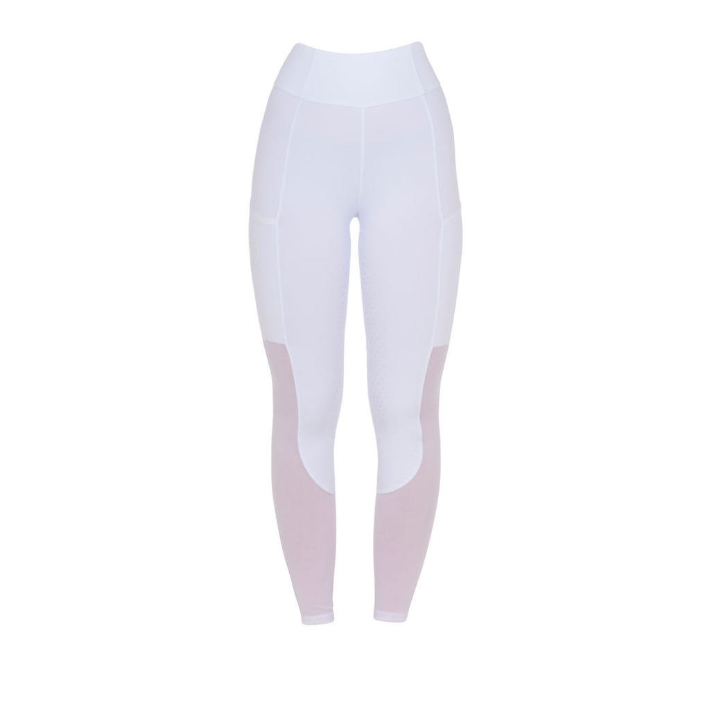 Women's full grip leggings with perforated inserts