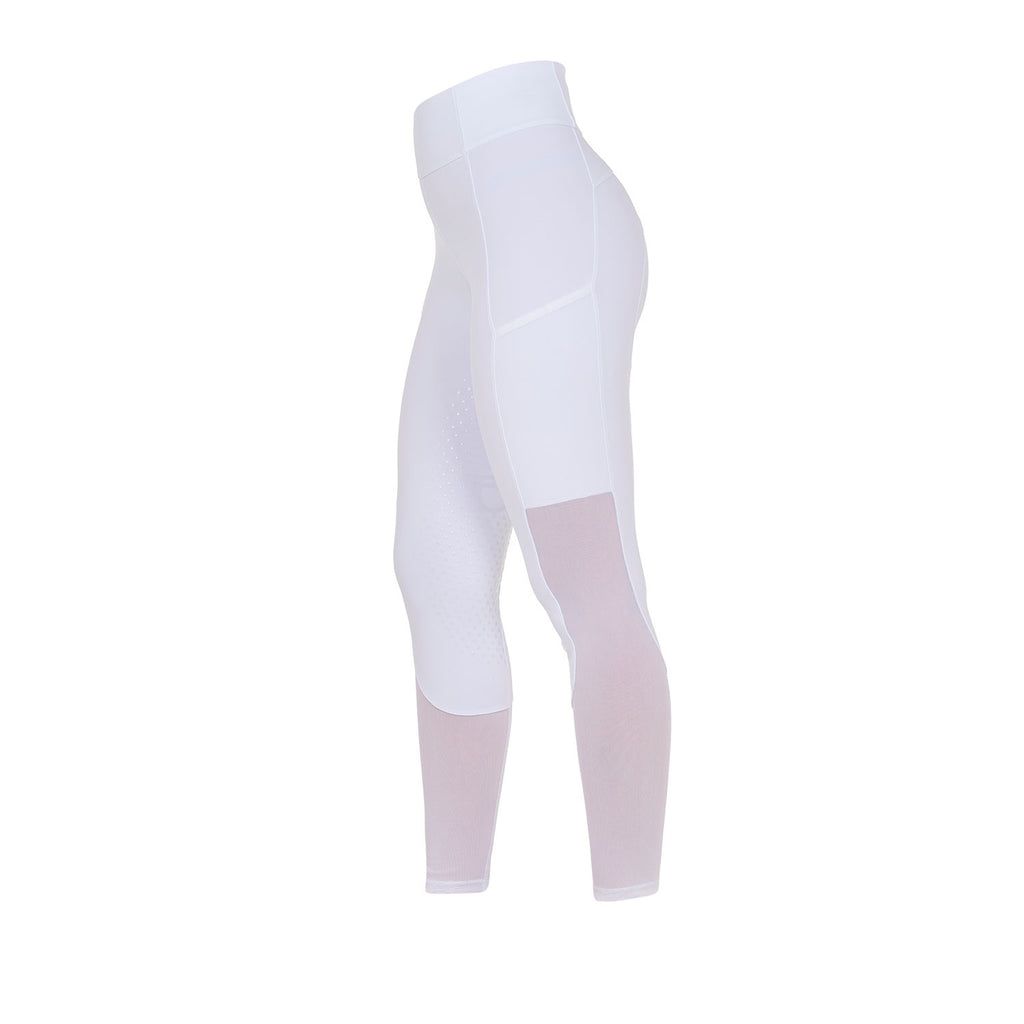 Women's full grip leggings with perforated inserts