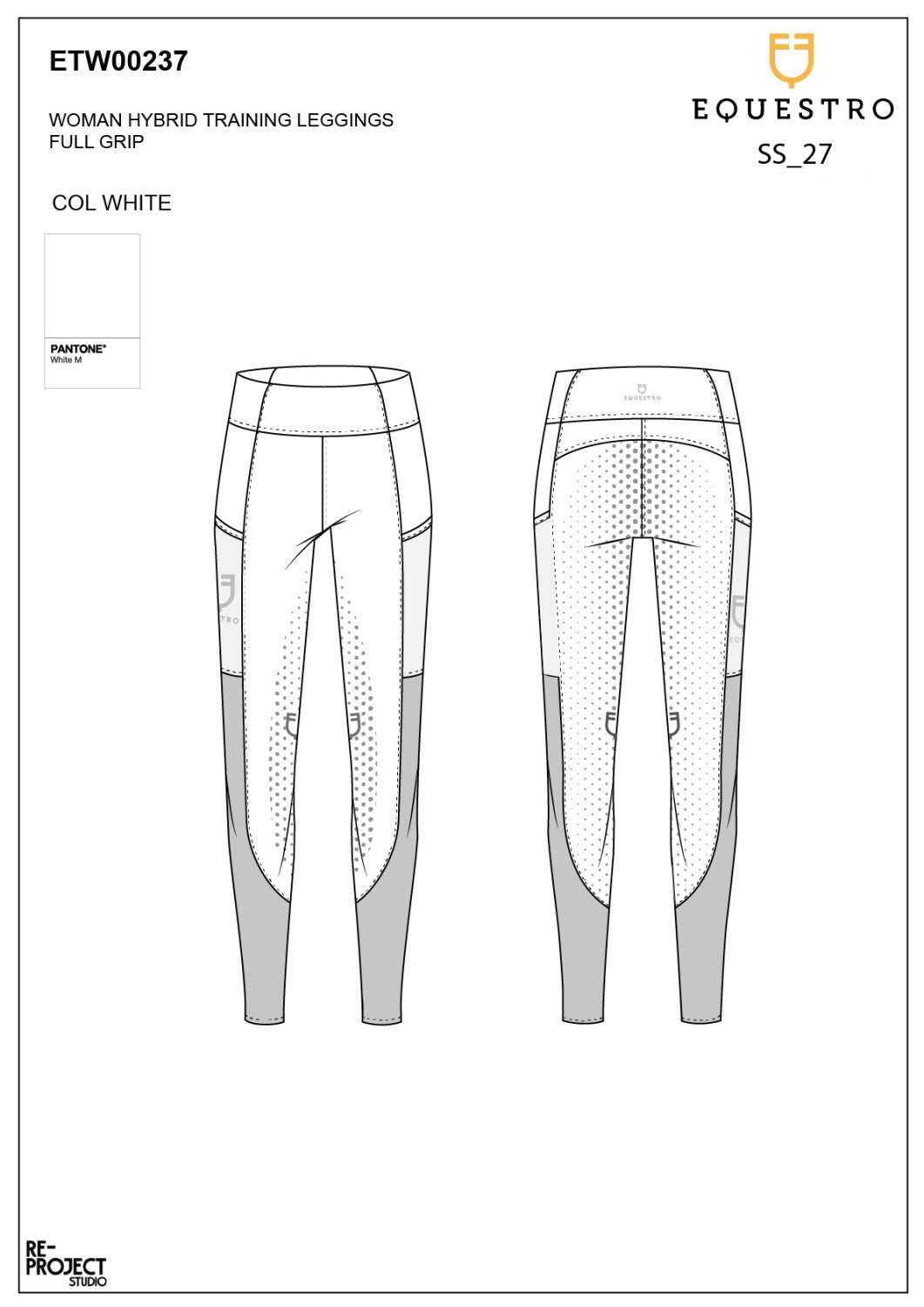 Women's full grip leggings with perforated inserts