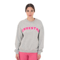 Women's crewneck sweatshirt with sponge lettering