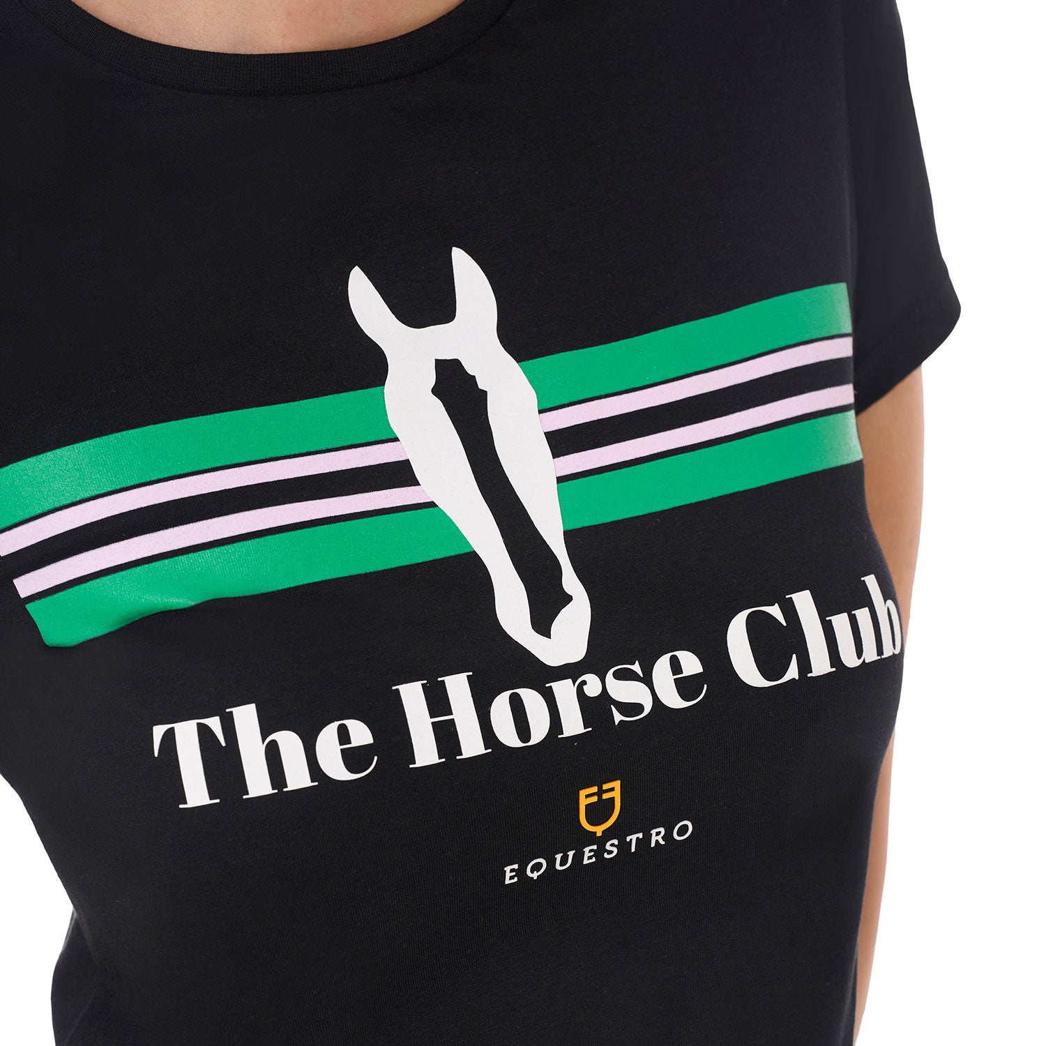 Women's Stripe Horse Club cotton T-shirt