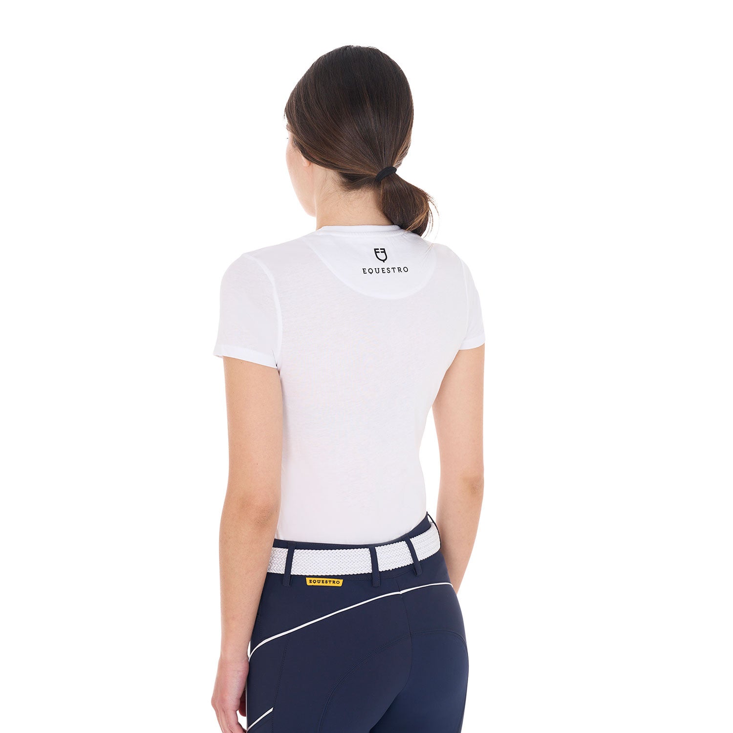 Women's Cannes cotton T-shirt with rhinestones