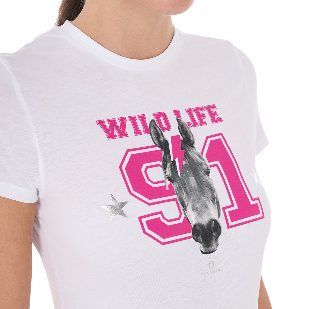 Women's Wild Life cotton T-shirt with print