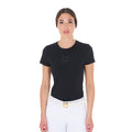 Women's basic T-shirt with tone-on-tone logo
