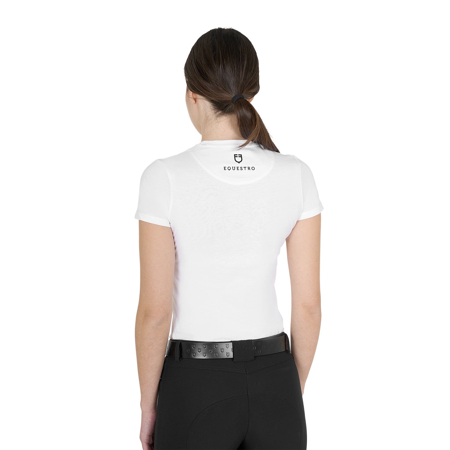 Women's Monaco cotton T-shirt with rhinestones