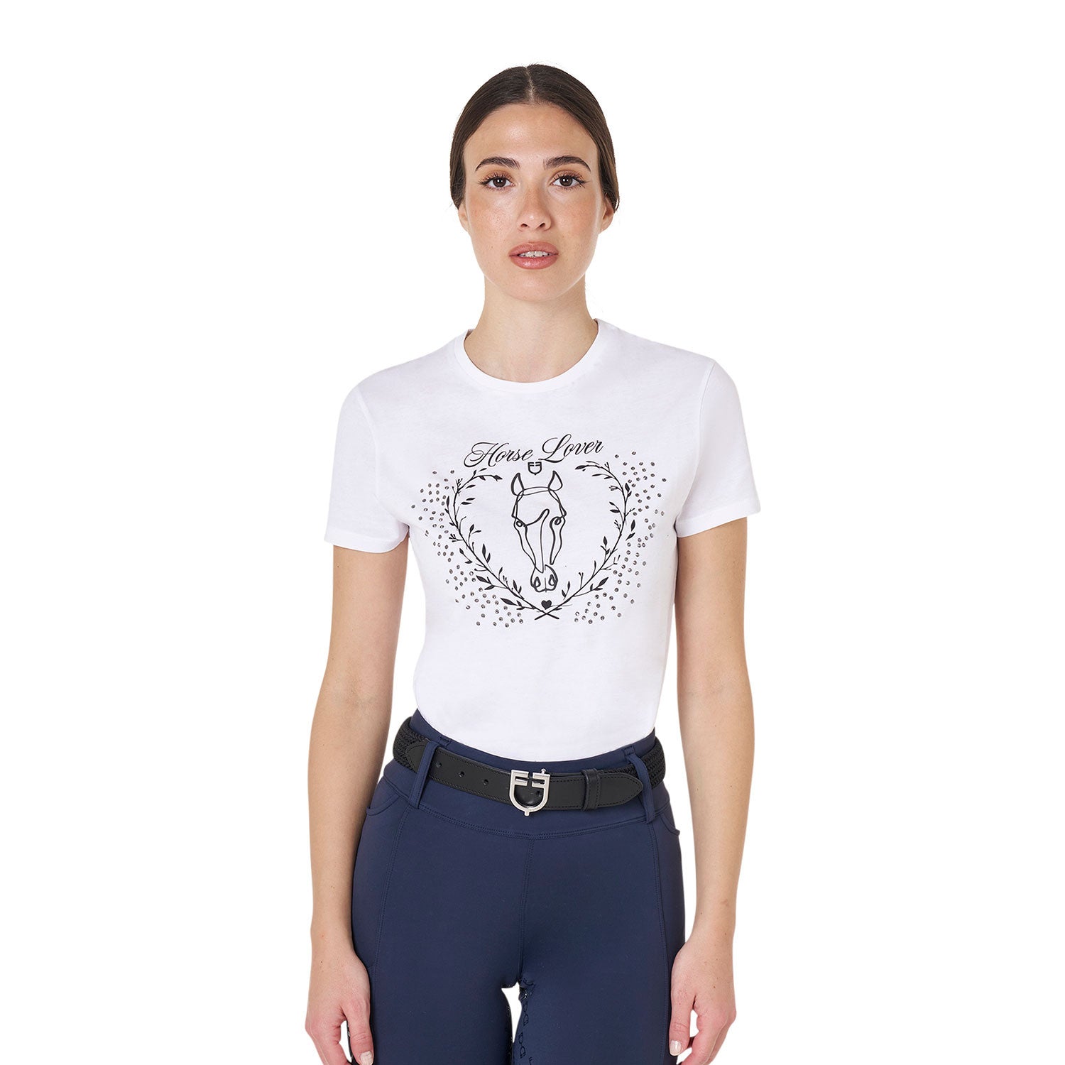 Equestro Women's Wild Heart cotton T-shirt