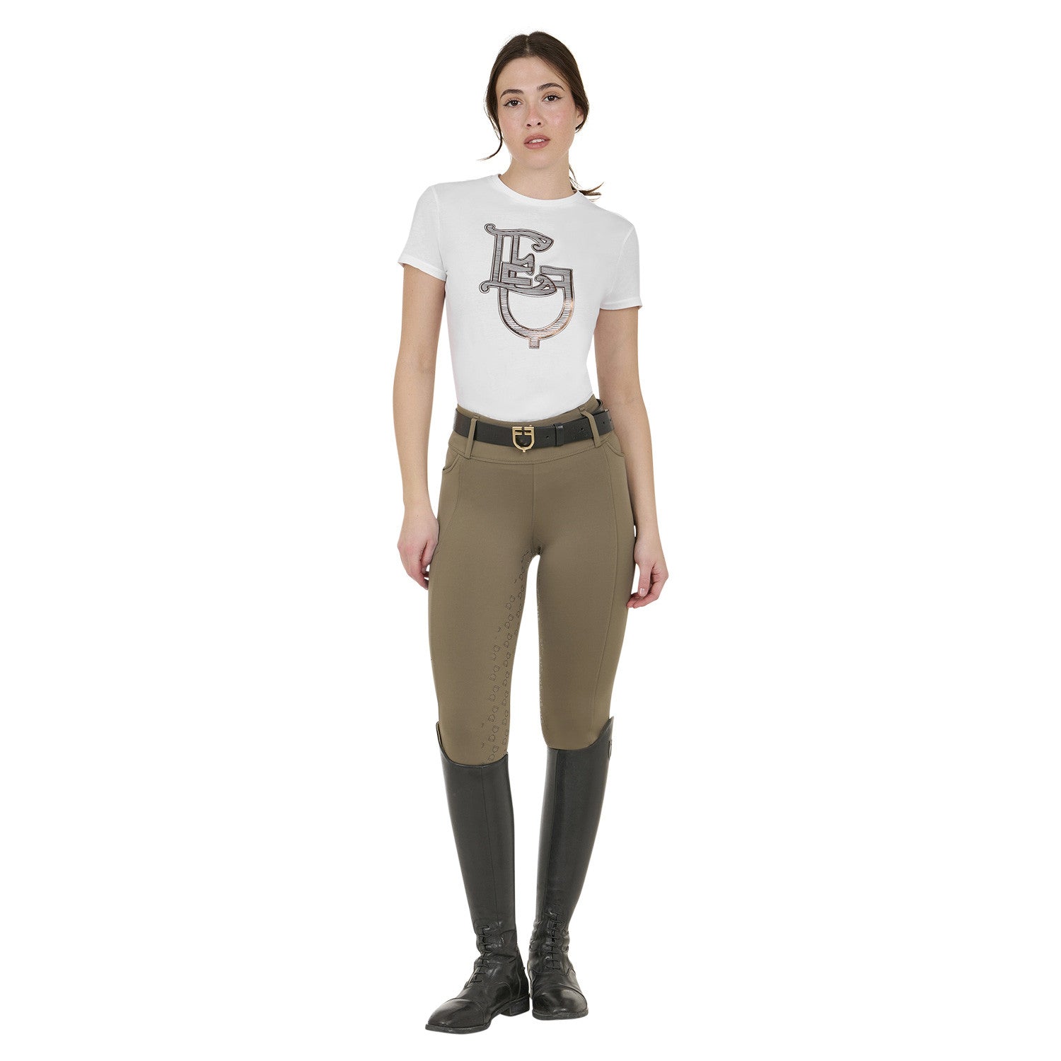 Women's high-waisted leggings with belt loops
