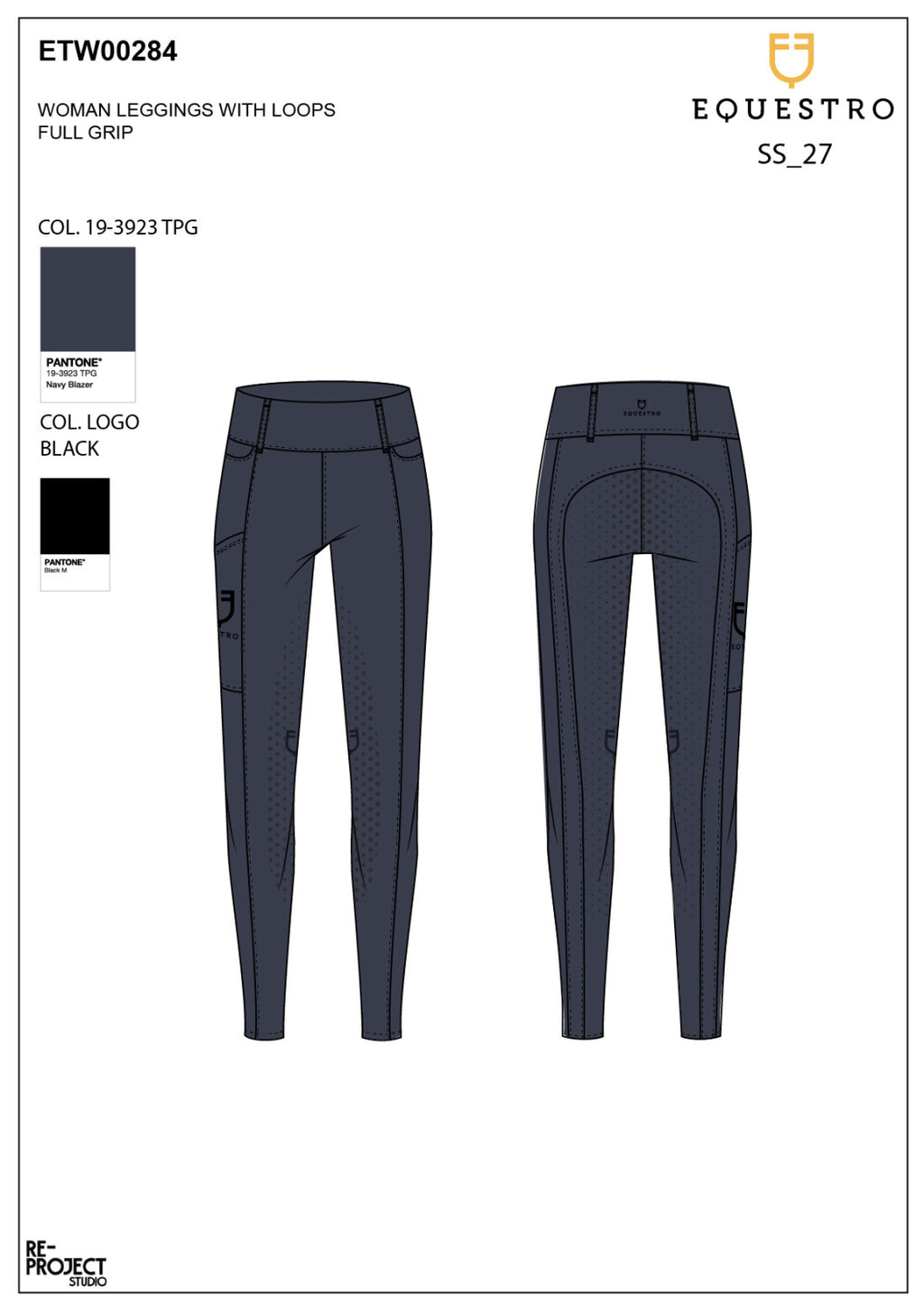 Women's high-waisted leggings with belt loops
