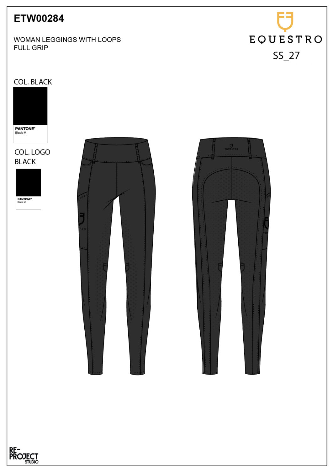 Women's high-waisted leggings with belt loops