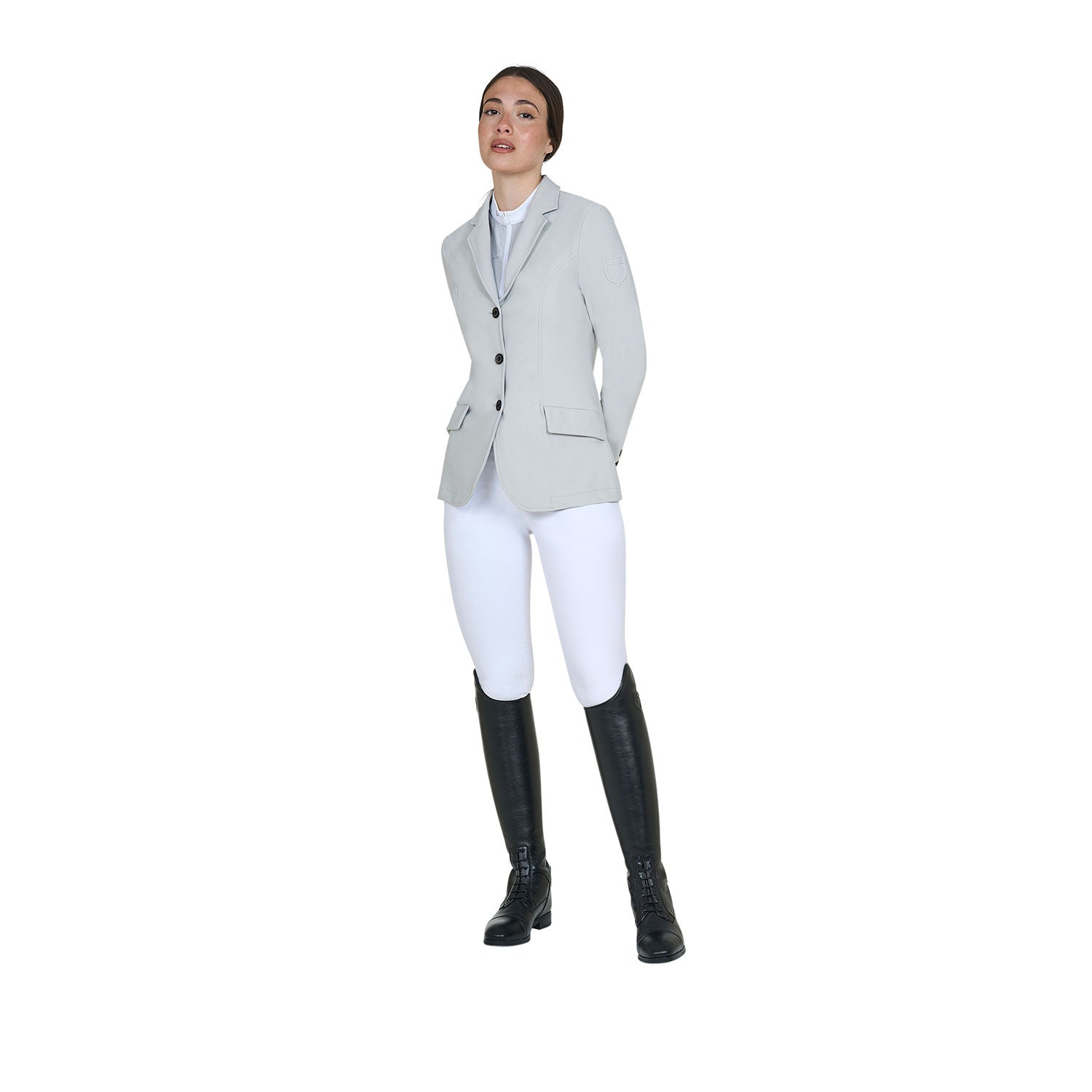 Women's competition jacket with embossed logo