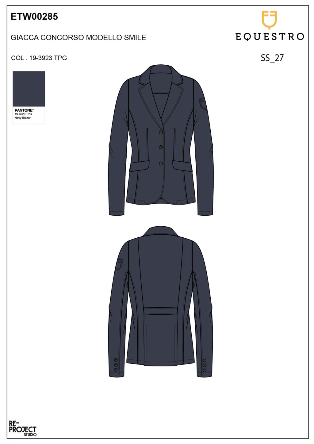 Women's competition jacket with embossed logo