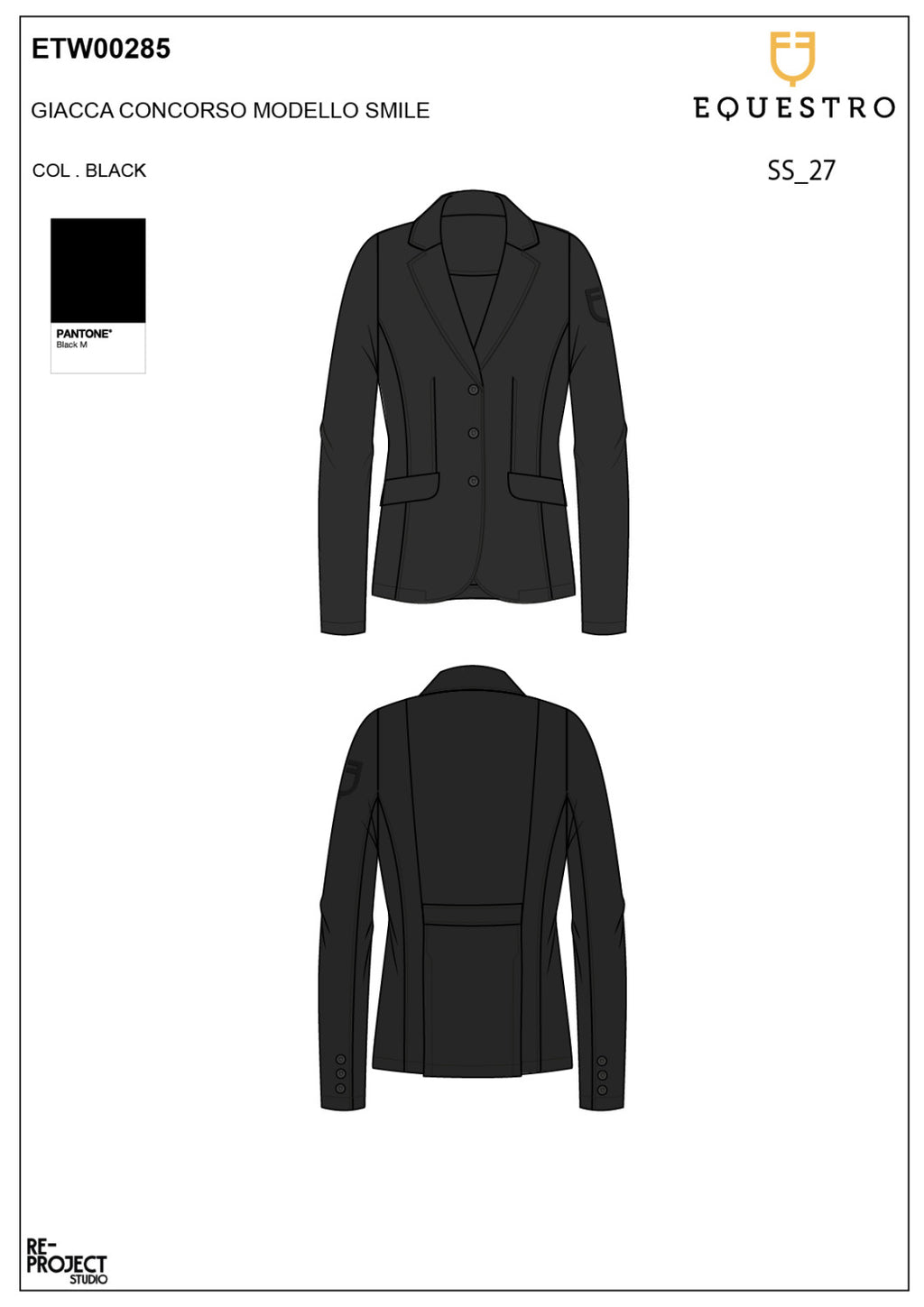 Women's competition jacket with embossed logo