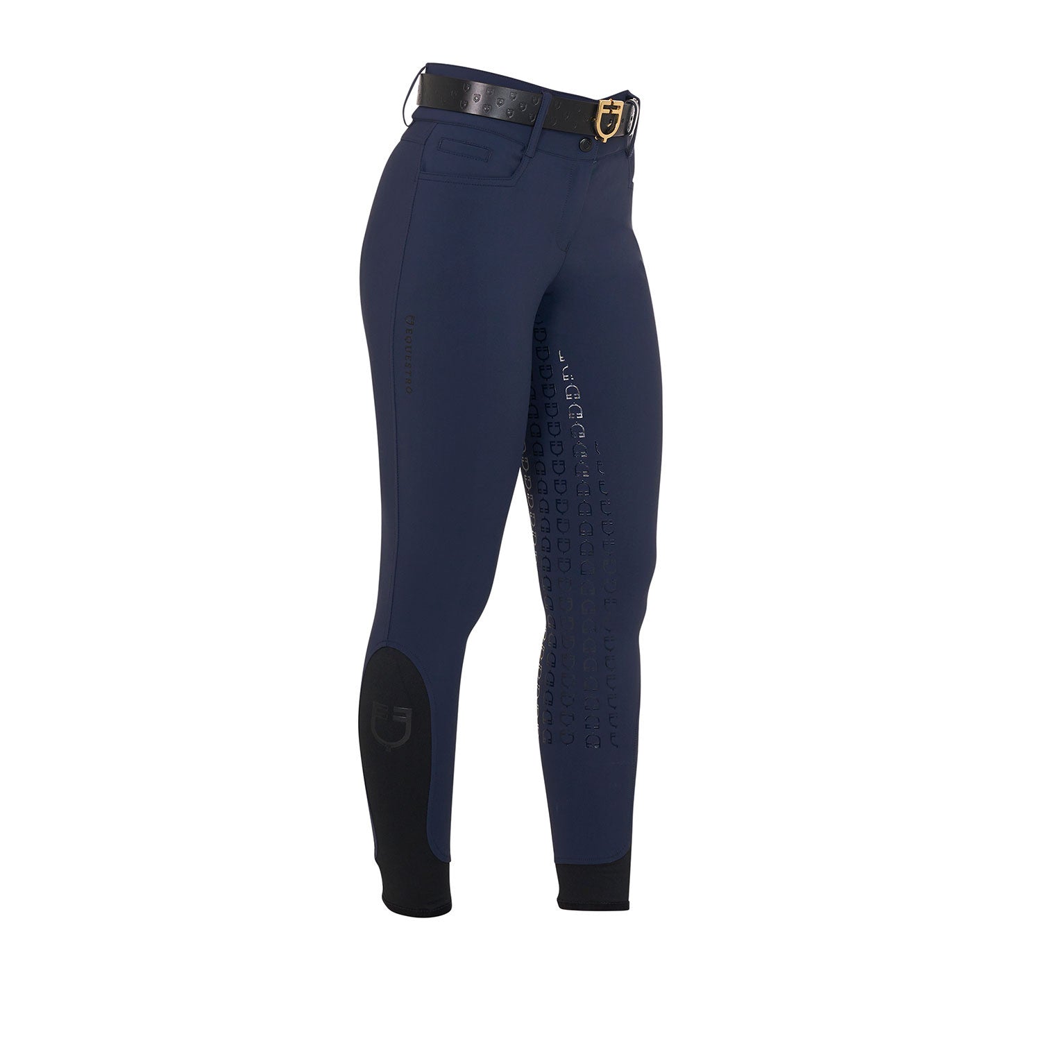 Equestro Women's high-waisted knee grip breeches with fleece lining