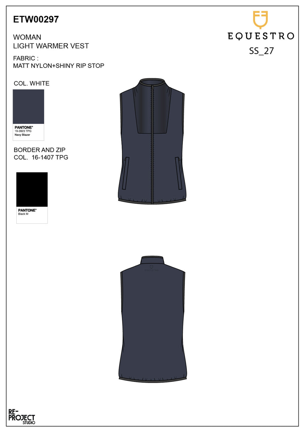 Women's vest Foldable line