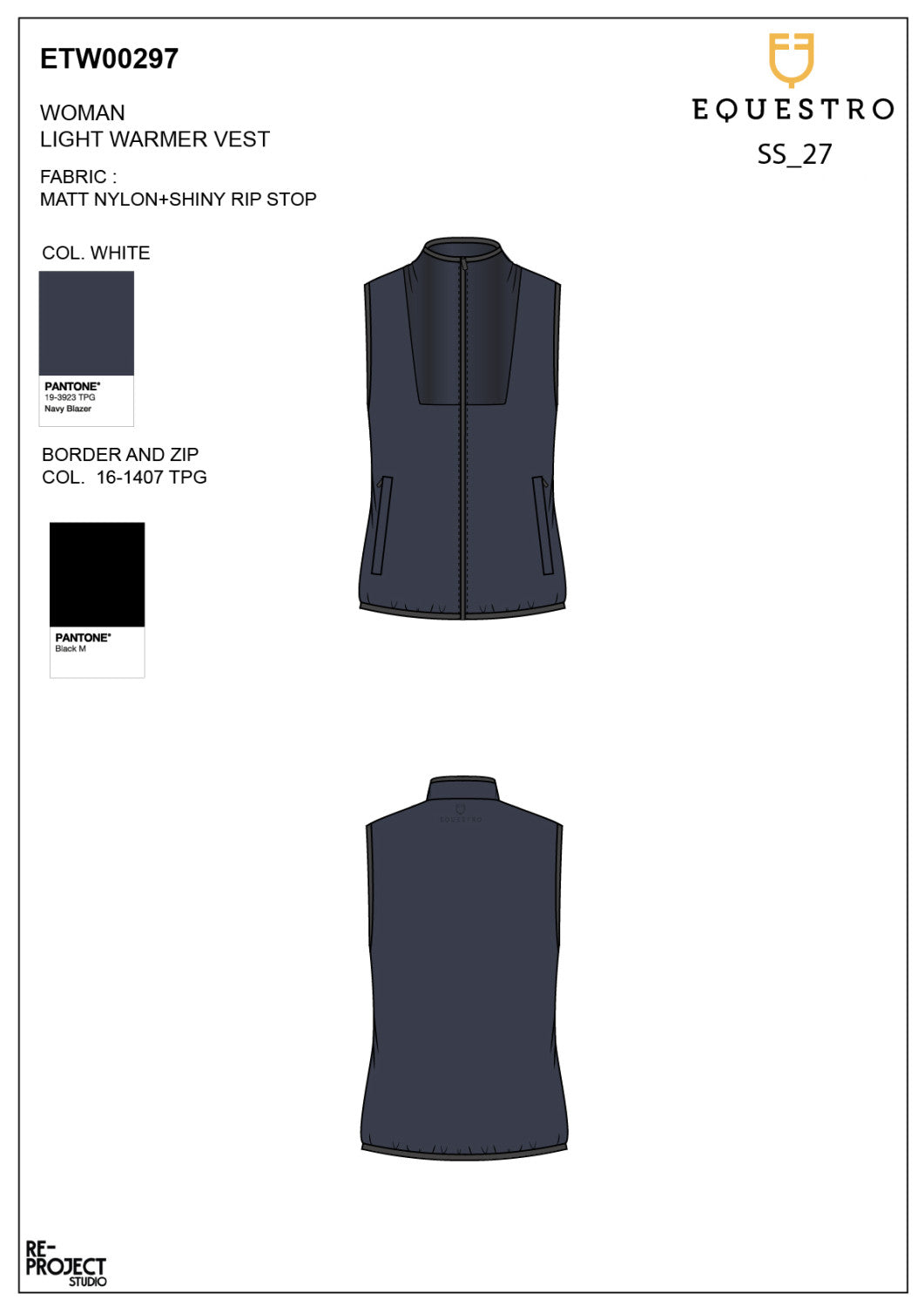 Women's vest Foldable line