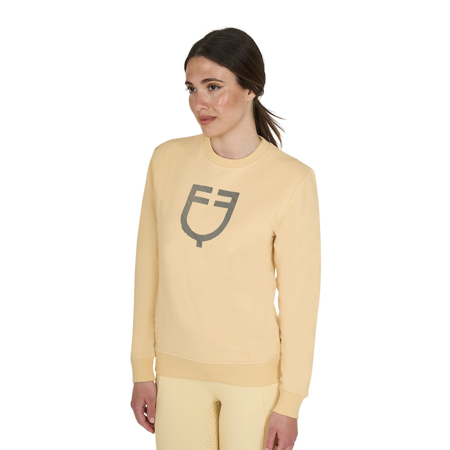 Equestro Women's crewneck sweatshirt with chest logo