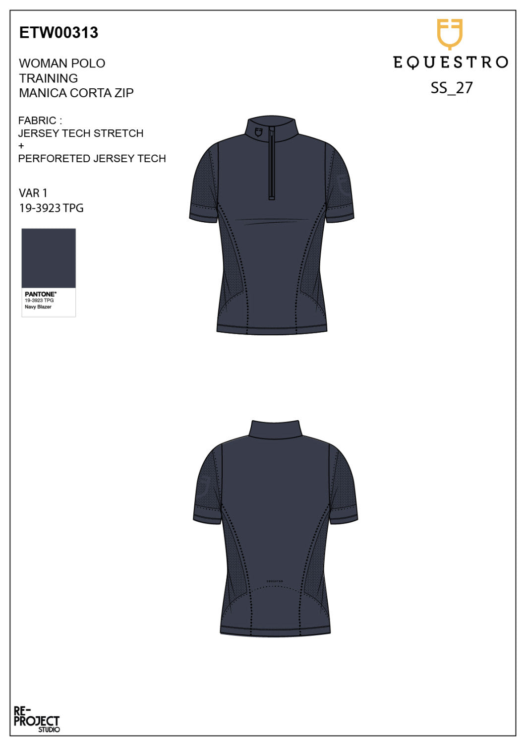 Women's training T-shirt in technical fabric with micro-holes