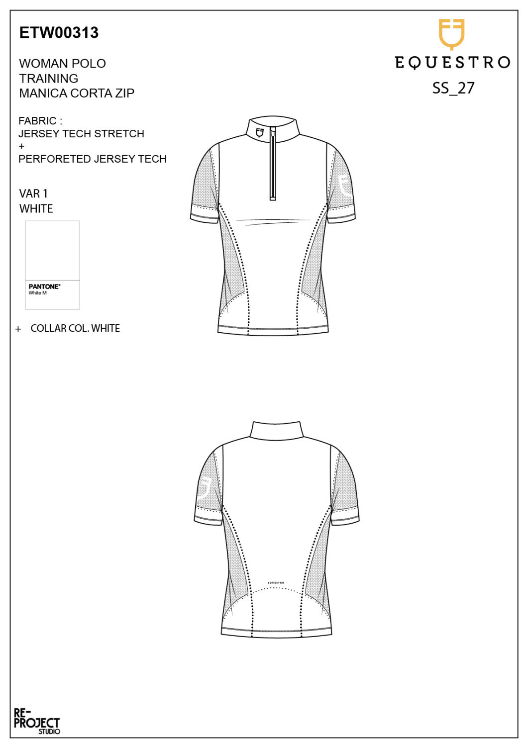 Women's training T-shirt in technical fabric with micro-holes