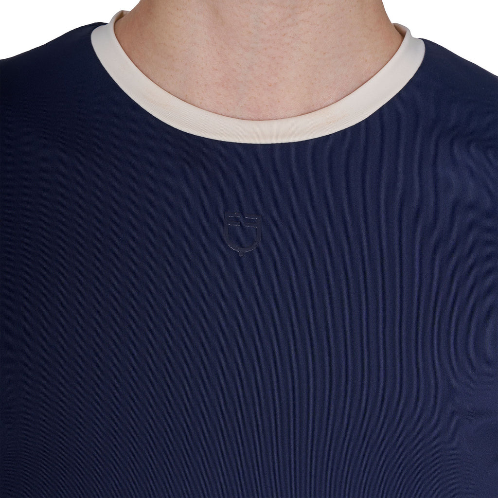 Women's cropped T-shirt in technical fabric