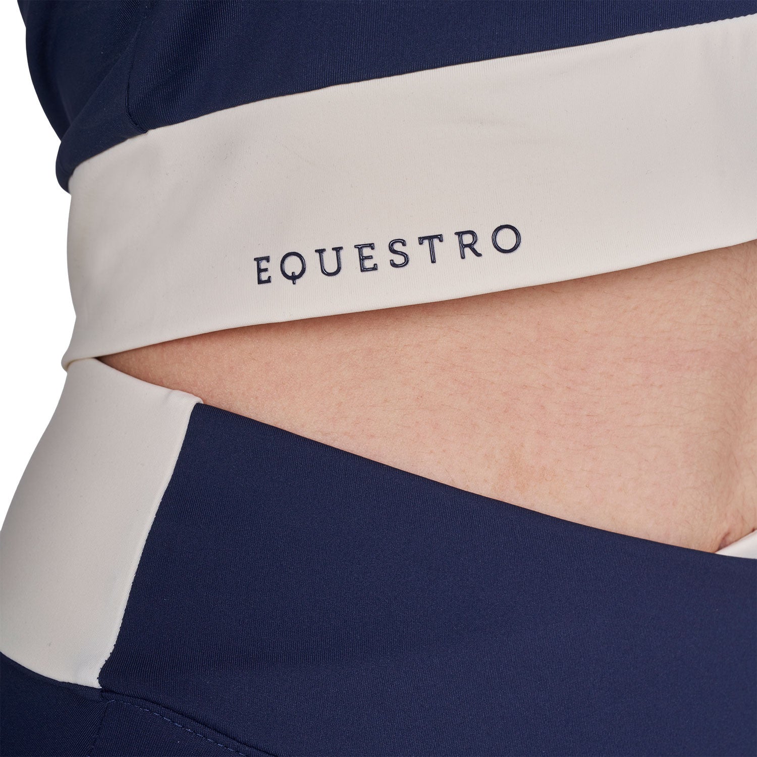 Women's cropped T-shirt in technical fabric