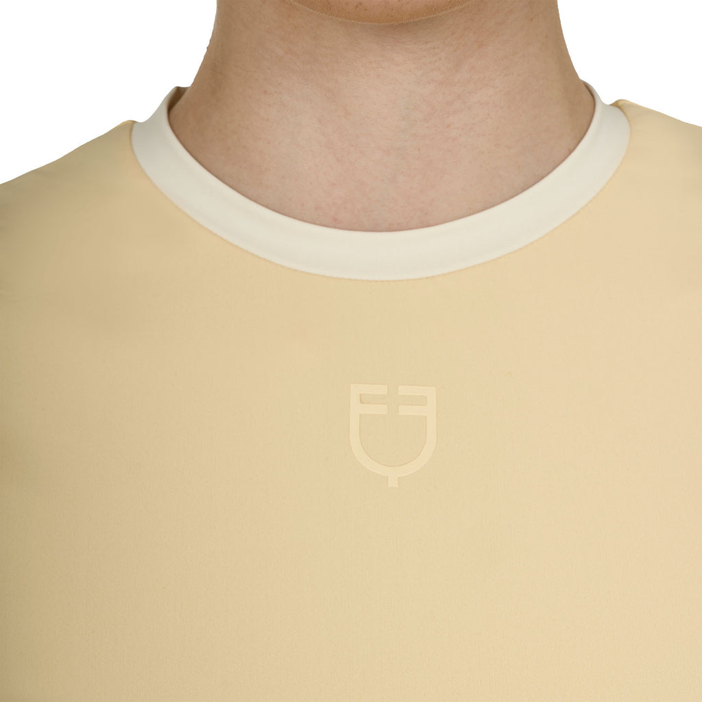 Women's cropped T-shirt in technical fabric