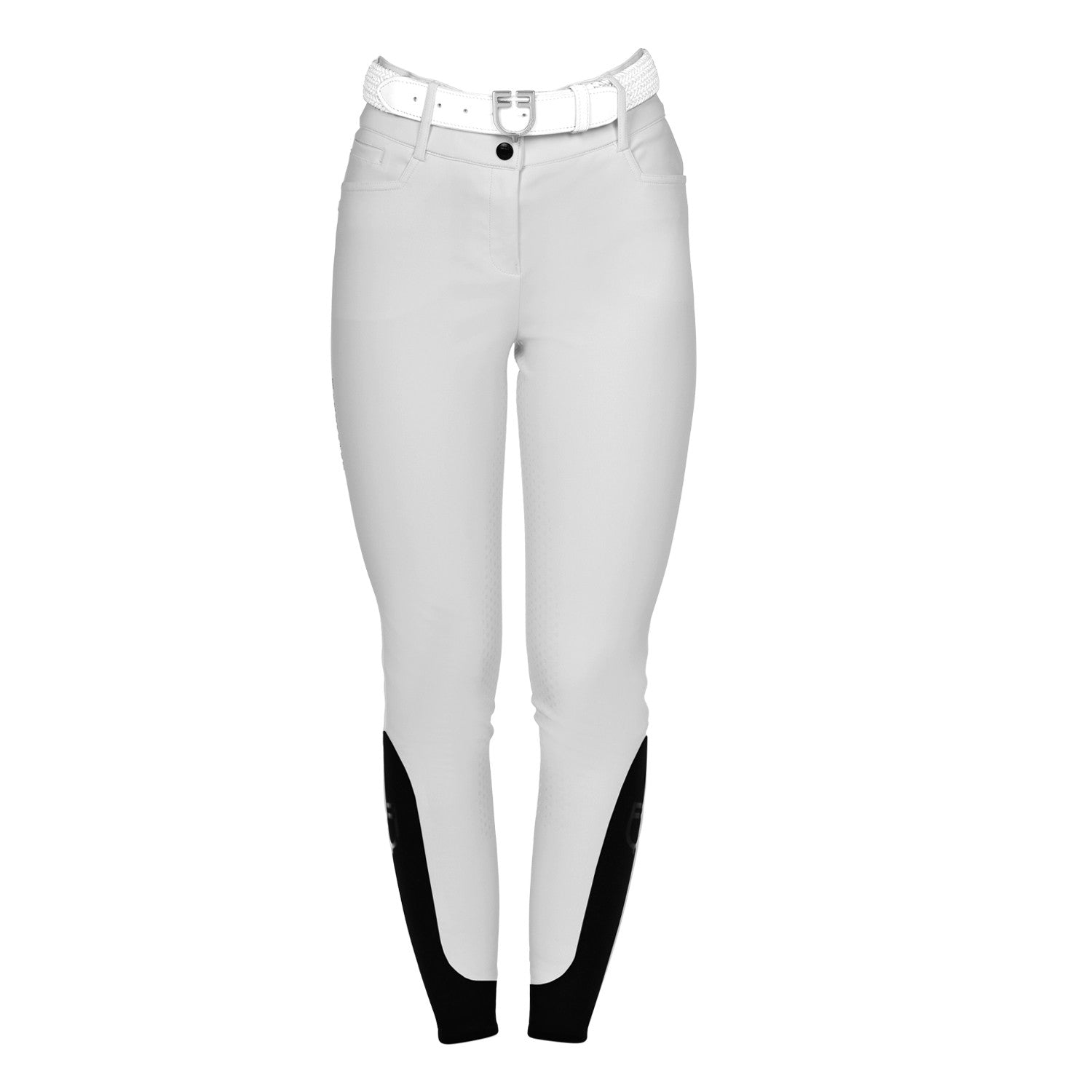 Women's high-waisted full-grip breeches with rhinestone logo