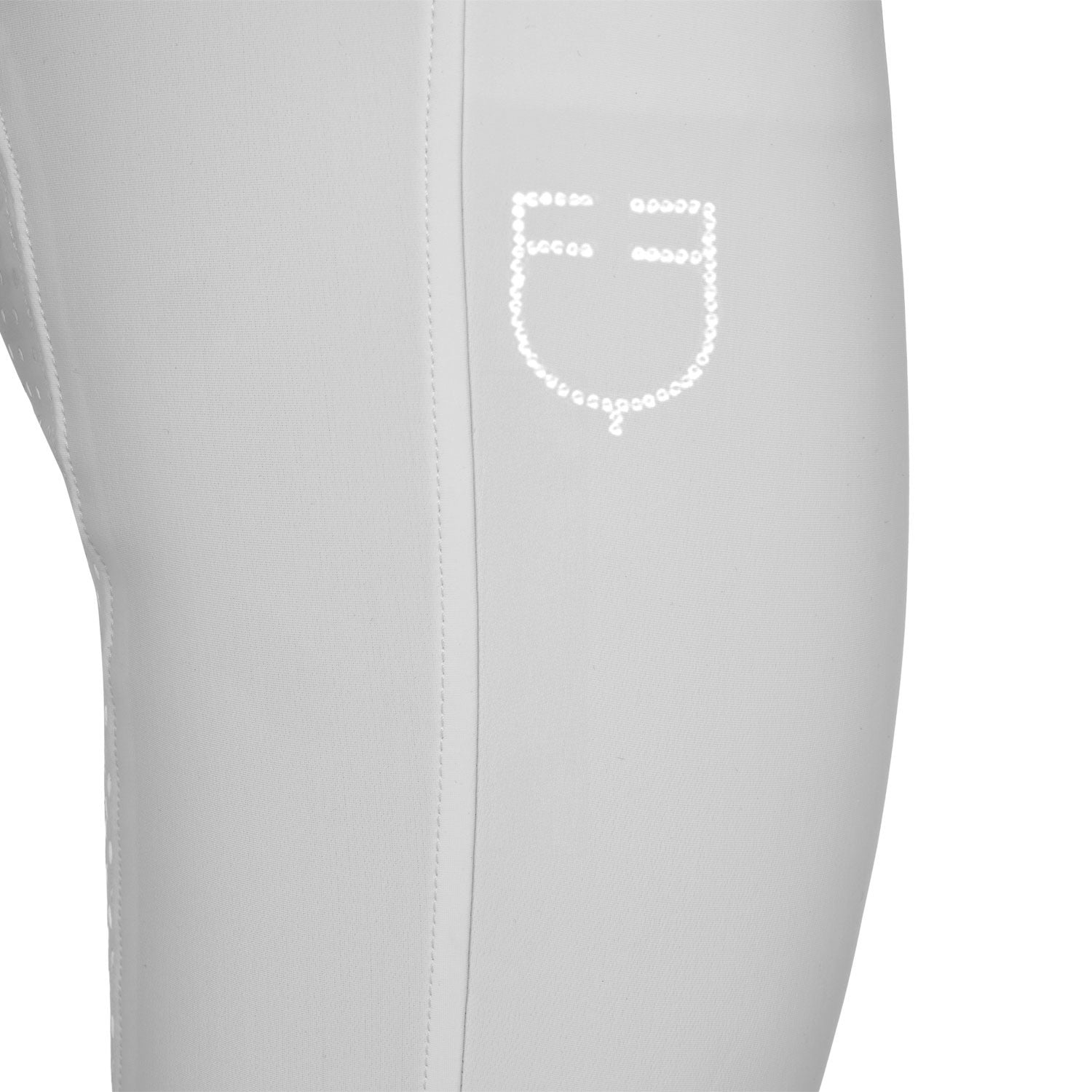 Women's high-waisted full-grip breeches with rhinestone logo