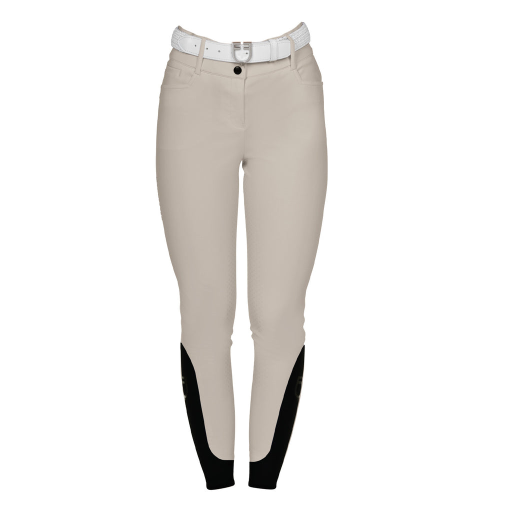 Women's high-waisted full-grip breeches with rhinestone logo