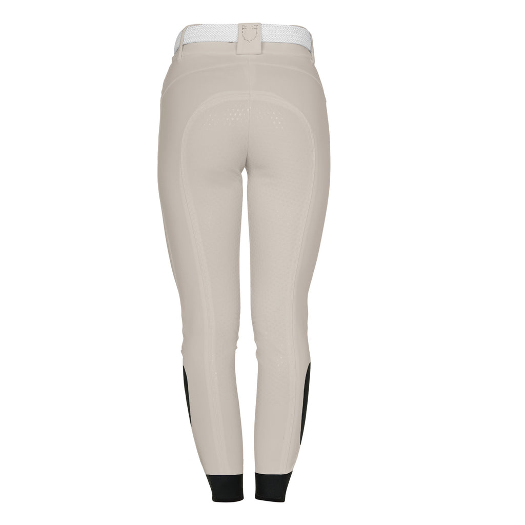Women's high-waisted full-grip breeches with rhinestone logo