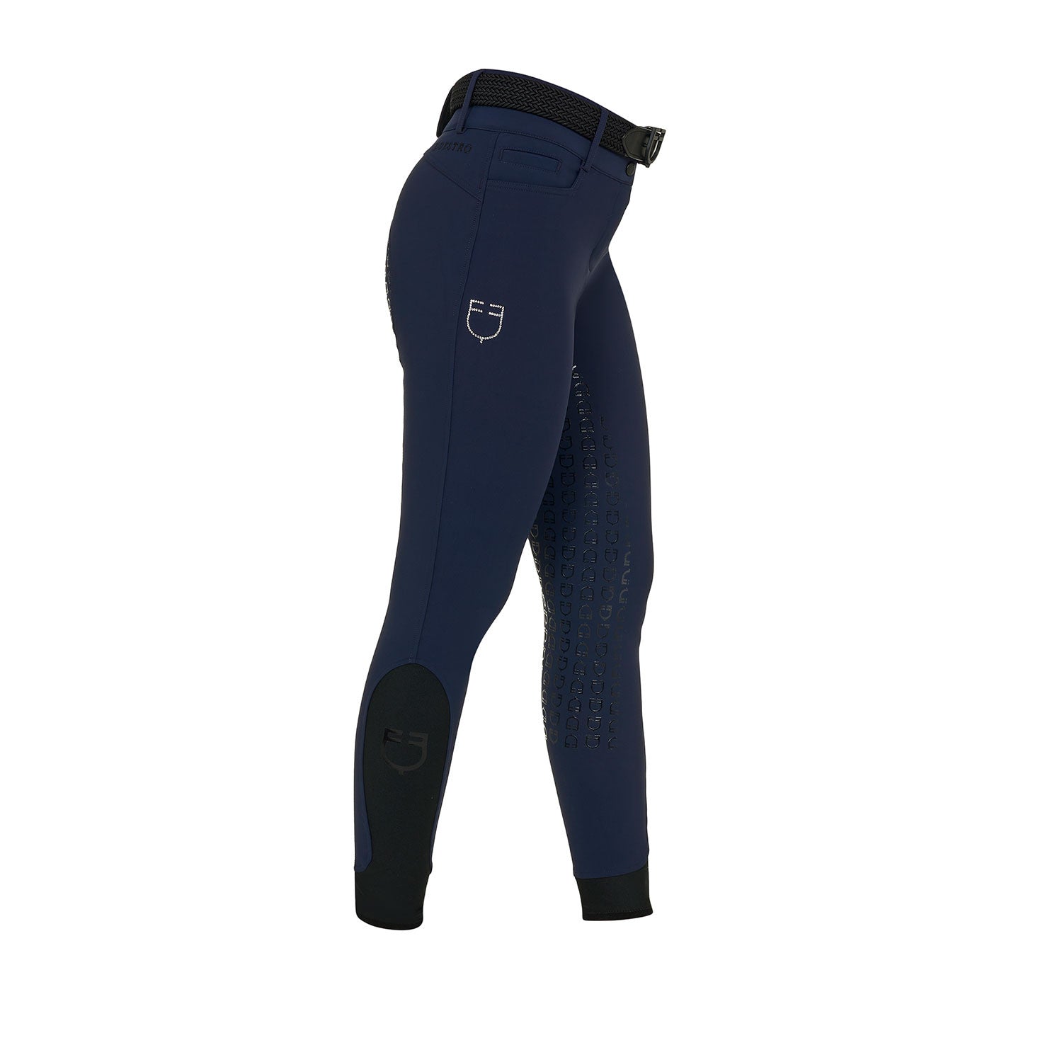 Equestro SS26 High Waist Full Grip Breeches - Navy