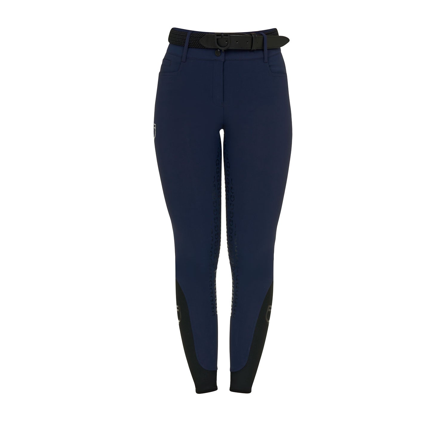 Women's high-waisted full-grip breeches with rhinestone logo